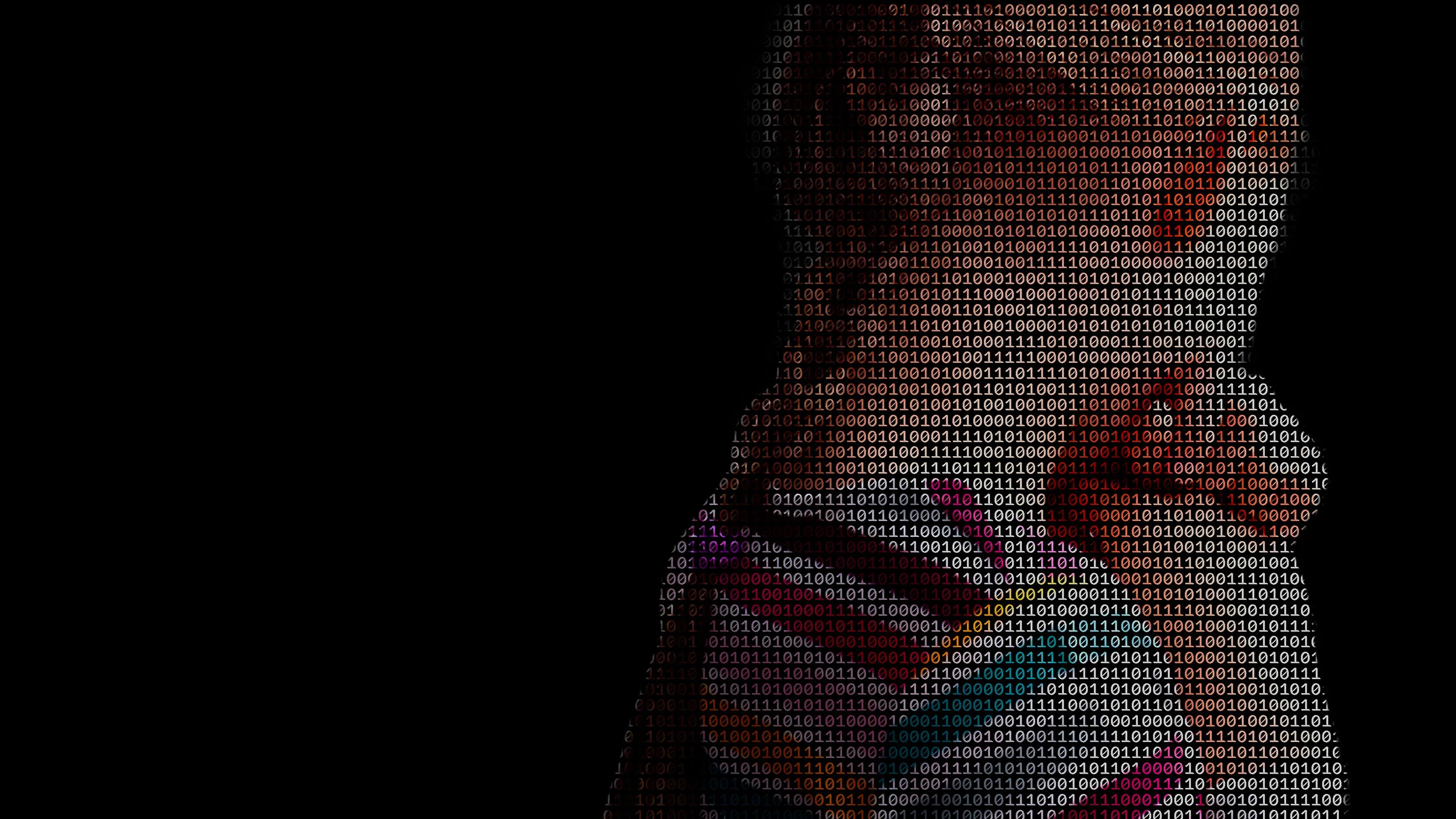 Young girl with code overlaid 