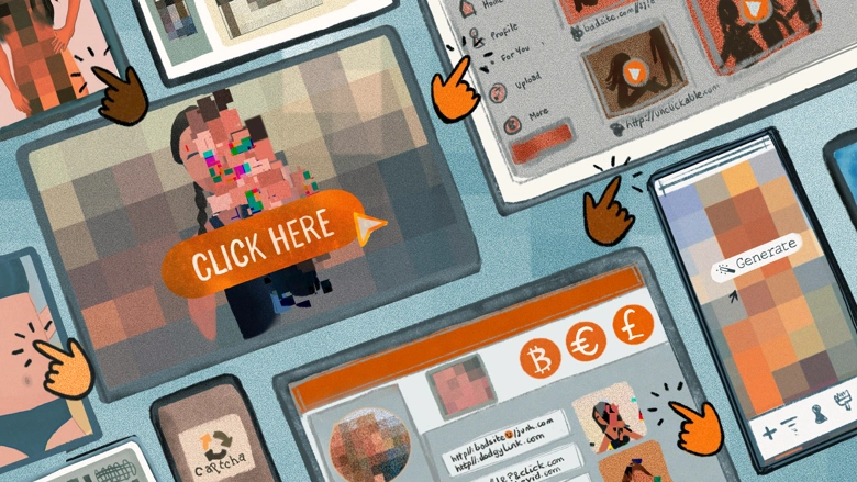 Conceptual illustration representing data analysis and global digital safety insights from the 2025 IWF Data and Insights Report