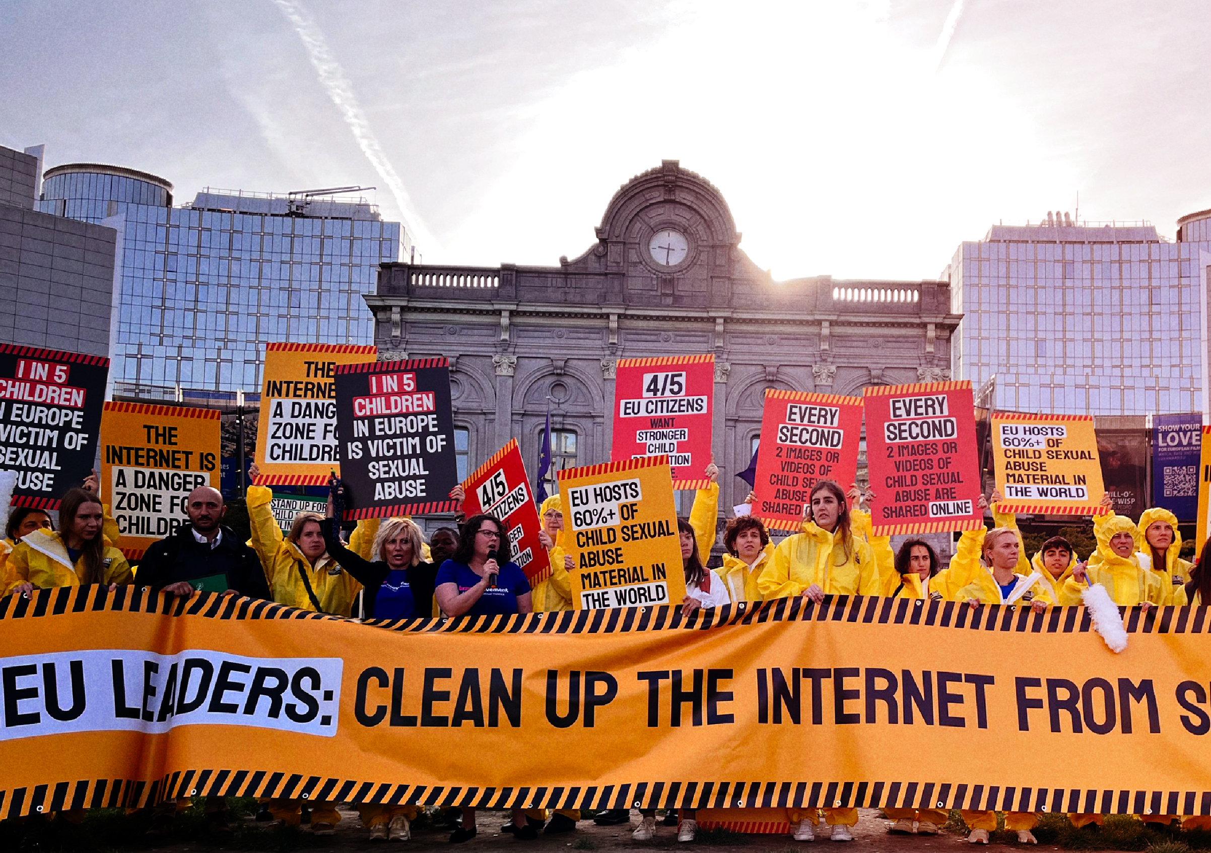 IWF and EU partners march in Brussels to demand action on vital child sexual abuse regulation
