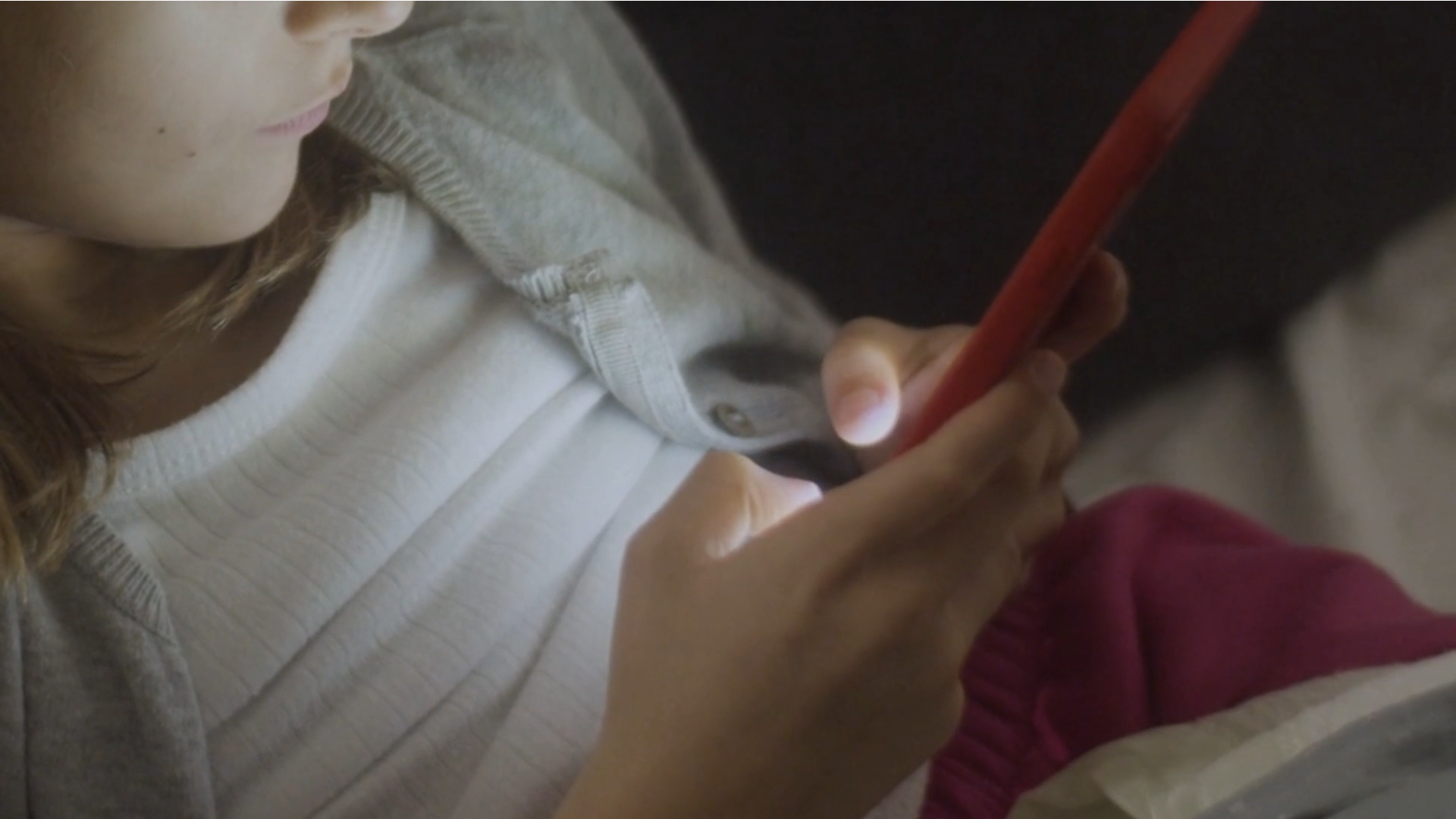 Girl made up of code