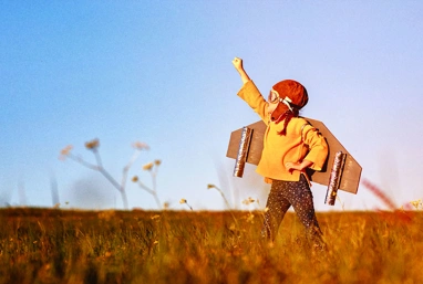 Child dressesd as a rocket in fancy dress