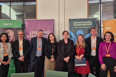 Photographs of attendees at the parliamentary event to commemorate the one year anniversary of the Online Safety Act.