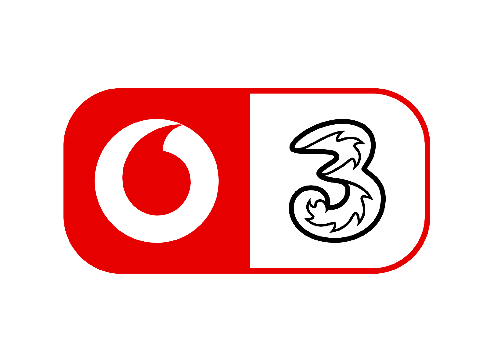 VodafoneThree logo