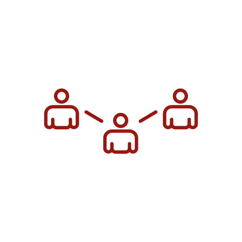 Connected people icon