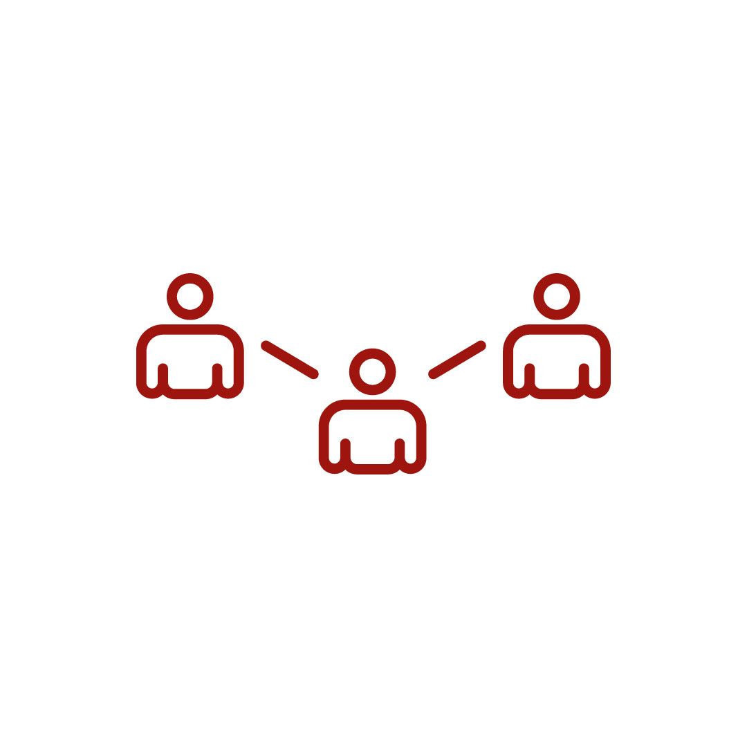 Connected people icon
