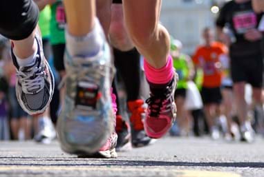 Marathon Runners Feet