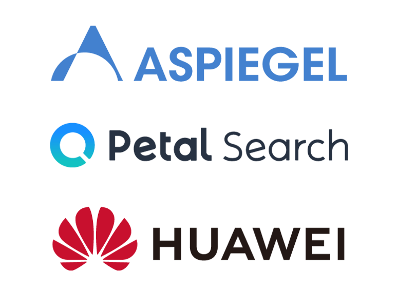 Aspiegel, Petal Search and Huawei logos