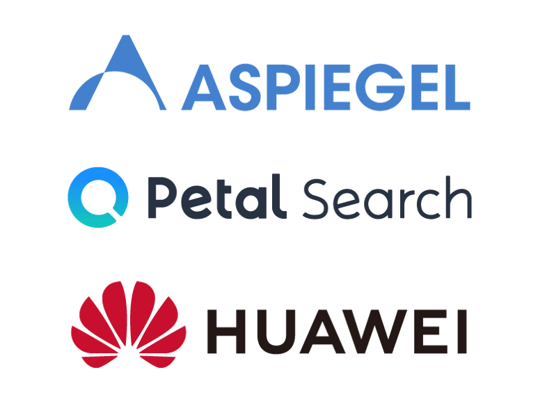 Aspiegel, Petal Search and Huawei logos