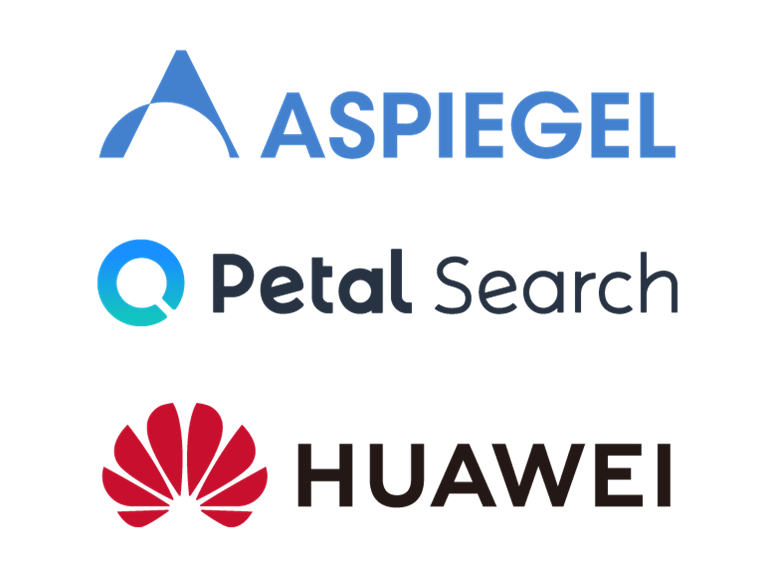 Aspiegel, Petal Search and Huawei logos