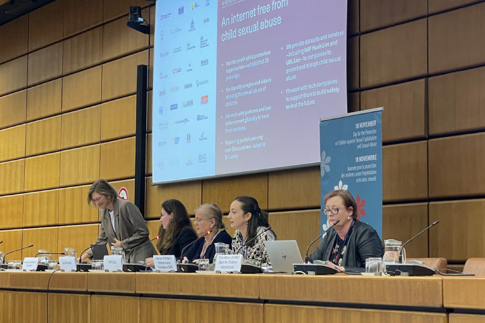 IWF Head of Policy & Public Affairs presenting our research report on how AI is being used to generate child sexual abuse images to the Lanzarote Committee